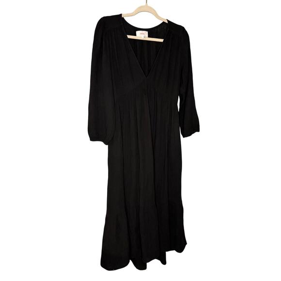 XIRENA Ella Tiered Cotton Gauze Maxi Dress in black - Picture 2 of 8